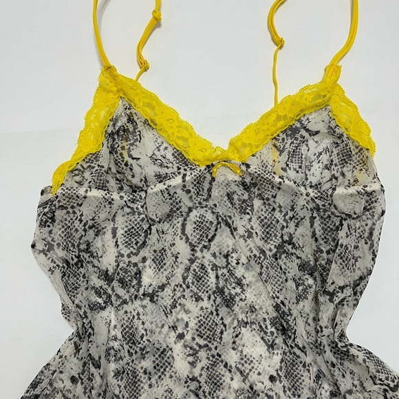 La Senza - y2k snakeskin sheer babydoll slip - size L - Picture 9 of 9